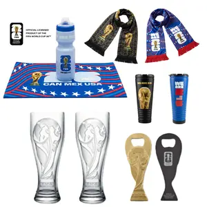 FIFA World Cup Insulated Rowdy Cup Stainless Steel Water Bottle with Cheering Horns Premium Gifts for Soccer Collector Match Day | US Local Stock, Fast Shipping