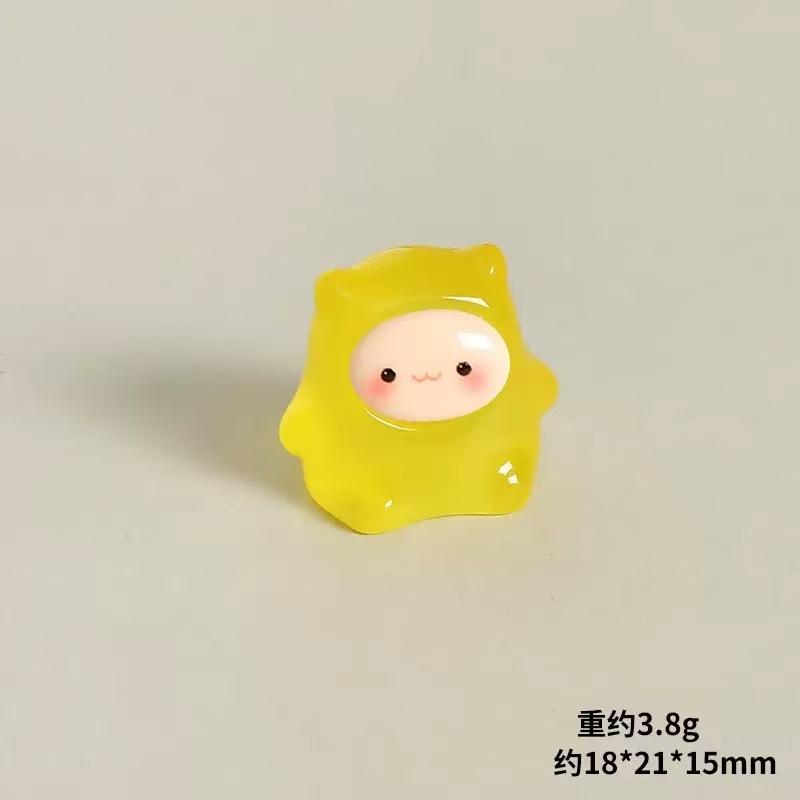 Cute yellow handmade decoration mini elf ghost night light cute granule ...