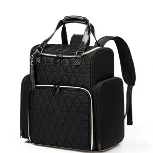 Large Capacity Multi-Layer Storage Backpack Gel Polish Organizer Tool Bag Double Shoulder for Nail Salon Mobile Service Makeup Bags Makeup Containers