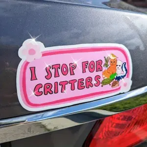 1PC  For Car Windows/Pet Enthusiast Notebooks Pet Lifestyle Logo Elements Decor Make each use full of soft cute healing vibe, Cute animal shape + gentle slogan + glitter texture details fixed on items, Sticker For Cars, Car Decals, Windshield Sticker