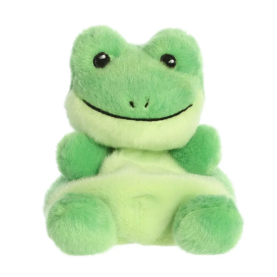 Aurora Adorable Palm Pals Ribbits Frog Stuffed Animal - Fun Collectible Plush for Kids and Adult Collectors - Perfect for Decorating Rooms and Birthday Gifts - Green 5.5 Inches