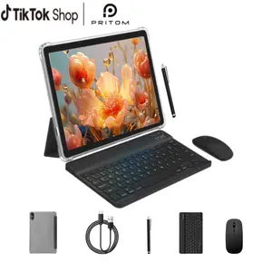 [Summervibes] PRITOM 2026 Android 15 Tablet 10.1" 16G(4+12) RAM 64GB Storage Full Bundle with Keyboard Mouse Case and Stylus Perfect MothersDay Gift