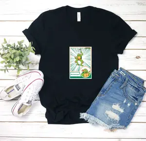 Mademark X Teenage Mutant Ninja Turtles Michelangelo TMNT Retro Style Action Baseball Card Design Long Sleeve T Shirt