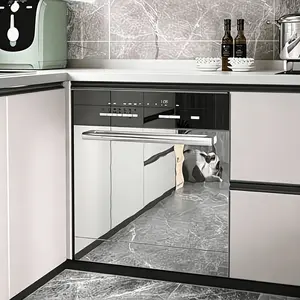 19.69x78.74in Self-Adhesive Mirror Decal – Full-Length HD Reflection Sticker for Walls Doors, Removable PET Film for Home Gym Bedroom Decor