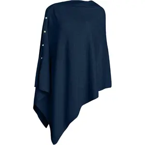 Women's Versatile Knitted Shawls Scarf Poncho Sweater with Buttons Lightweight Spring Summer Fall Wraps