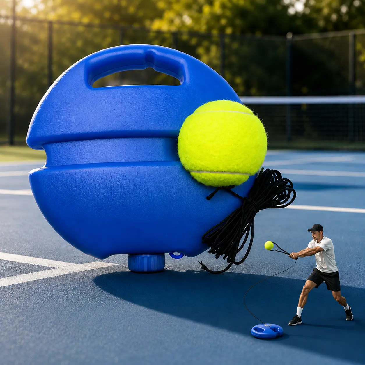 Tennis-Trainer Set 2pcs Tennis Bouncing Balls Tennis Ball | Portable Innovative Ball Game for Outdoors, in The Garden, in The Park for Children & Adults