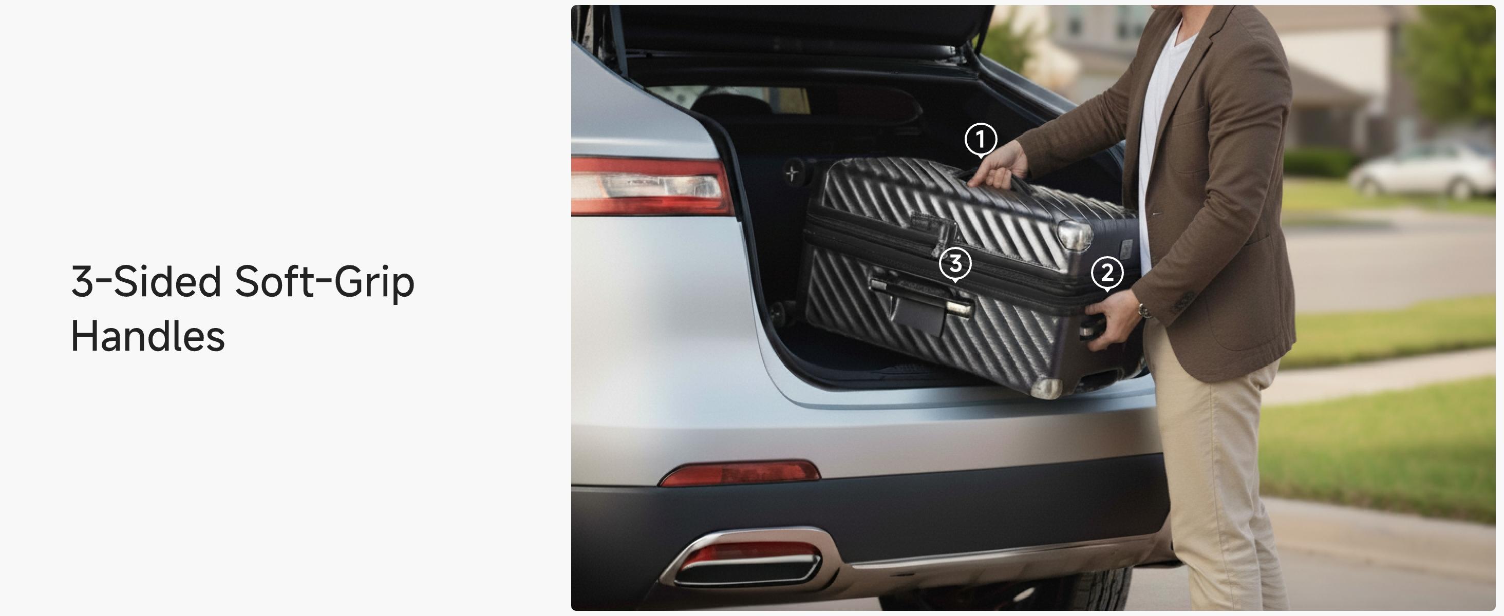 LUGGEX 24 Inch Trunk Luggage, Expandable PC Hard Shell Medium Checked Suitcase with Shock - Absorbing Wheels & TSA Lock