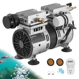 Pond Aerator Pump For Water Oxygen Circulation, 5.2 CFM Air Compressor With 0.75 HP, 550W Motor, Suitable For Ponds And Lakes Up To 3 Acres, Includes Overheat Protection And Anti-Backflow Valve, Durable Cast Iron Construction