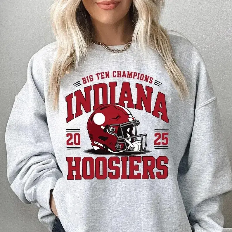 Indiana Hoosiers Champions Sweatshirt, Big Ten Football Champion Crewneck, Indiana College Football Trophy Pullover, Vintage Game Day Fan Gift