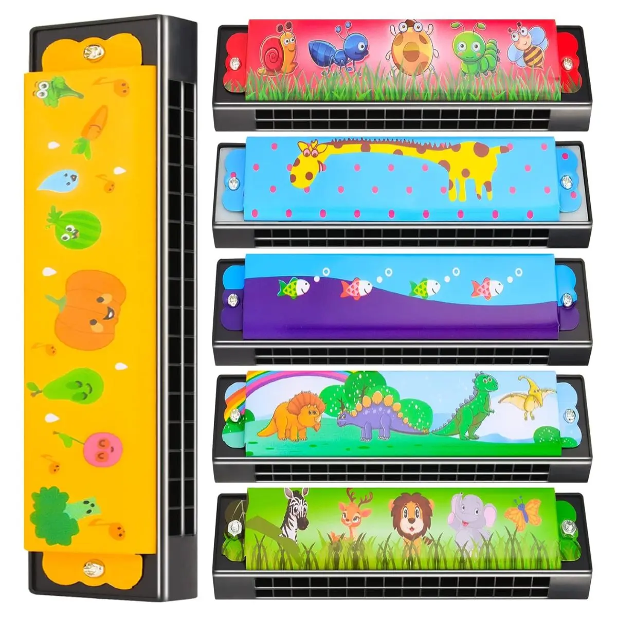 16-Hole Kids Harmonica – Double Row Lightweight Musical Instrument for Beginners & Music Play