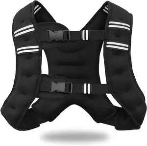 This adjustable weighted vest is unisex, with selectable weight, and offers a comfortable fit. Its U-shaped ergonomic design includes six removable weight bags, making it ideal for running, walking, strength training, and cardio.