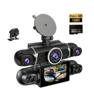 4/3 Channel Car Dash Cam 1080P HD DVR with 32GB Memory Card  support WiF iNight Vision Parking Mode 3.16-inch IPS s creen  Front Rear Left Right Cameras Front 1080, Left inner 480P, Right inner 480P, Rear 480P