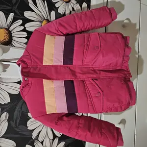 Toddler Girls' Striped Heavyweight Puffer Jacket - Cat & Jack