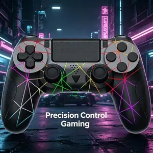 Ps4 Wireless Controller, Limited Edition, Lightning Attack Design, Vibration Feedback, Six-Axis Gyroscope, 360° Joystick, Ps4 Compatible, Gift Idea