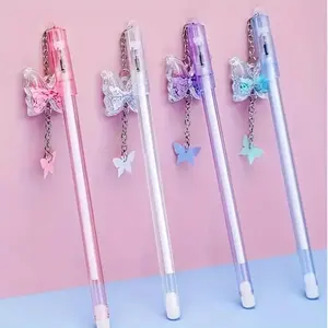 Butterfly Pattern Neutral Pens, Cute Writing Pens for Office and Students, School Supplies, Stationery Accessories, Aesthetic Pens