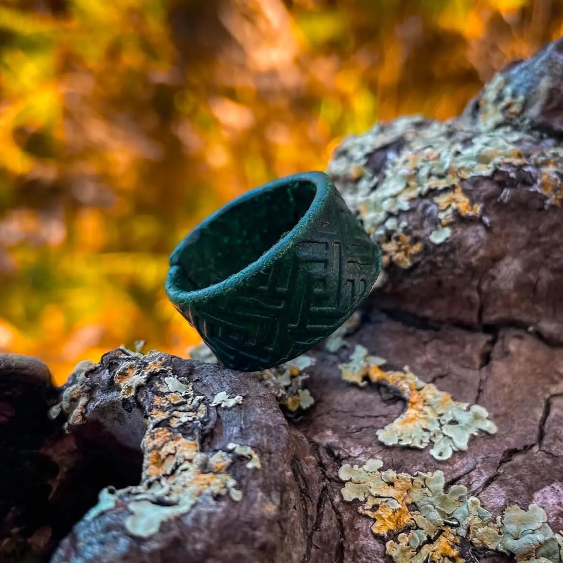 Handmade Leather Ring With Sterling Silver Closure