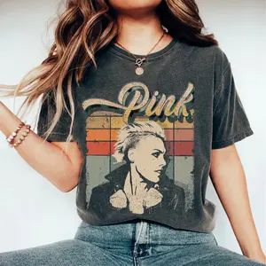 Comfort Colors P!nk Pink Singer Summer Carnival 2023 T-Shirt, Retro Pink Shirt, Singer T-shirt, Pink Fan Shirt