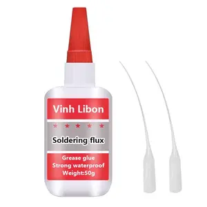 High Strength Oily Welding Super Adhesive Glue, Universal Clear Soldering Flux Repair Glue 50ml Single Bottle, Multipurpose Quick Dry Waterproof Craft Glue for Plastic Wood Ceramic Metal Leather Surfaces