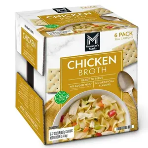 Member’s Mark Chicken Broth, Ready to Use Cooking Broth, 32 oz Cartons, Pack of 6