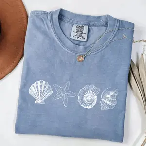 Comfort Colors Sea Shells 90s Vintage Style Tshirt, Retro Y2k Ocean Shell Shirt, Summer Ocean Tee, Cute Sea Animal Tee, Sea Lovers Shirt Soft