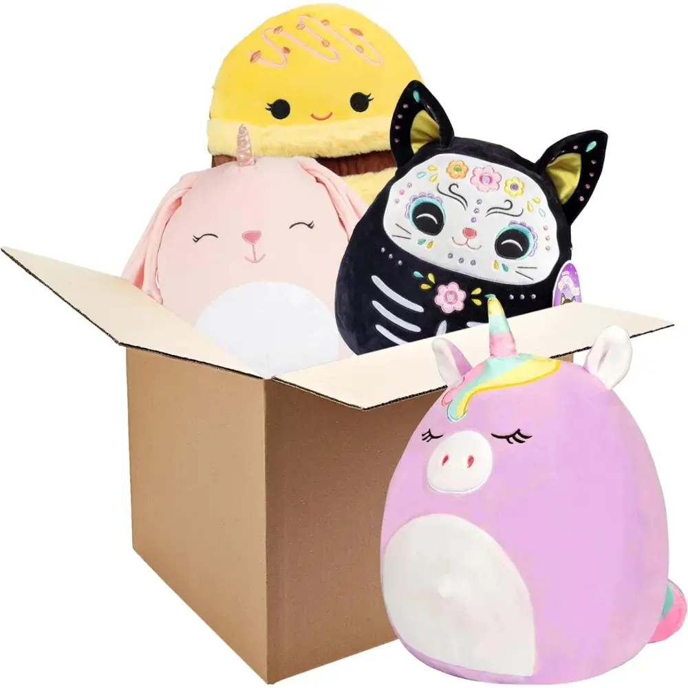 Squishmallows 16-Inch Jumbo Purple Unicorn & 12" Mystery Squish Value Pack - Get Two Plushes for Less