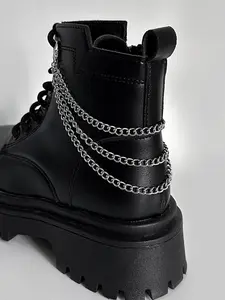 Punk Style Shoe Chains Decorations, 2025 New Style Fashionable Novelty Shoes Decorations for Boots, Stylish Decorative Shoe Accessories for Women & Men, Chain Shoes Charms