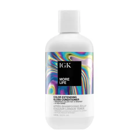 IGK MORE LIFE Color Extending Gloss Conditioner | Preserves Color Treated Hair | UV Protection | Vegan + Cruelty-Free | 8 Oz