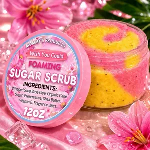 Foaming Sugar Scrub Exfoliating Sugar Scrub Soft Smooth Skin 12oz