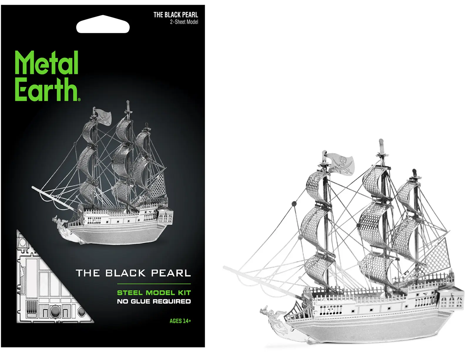 Model Kit Black Pearl Ship (Moderate Difficulty) Steel Model Kit by Metal Earth