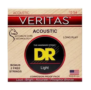 DR Strings Veritas Phosphor Bronze Acoustic Guitar Strings 12-54
