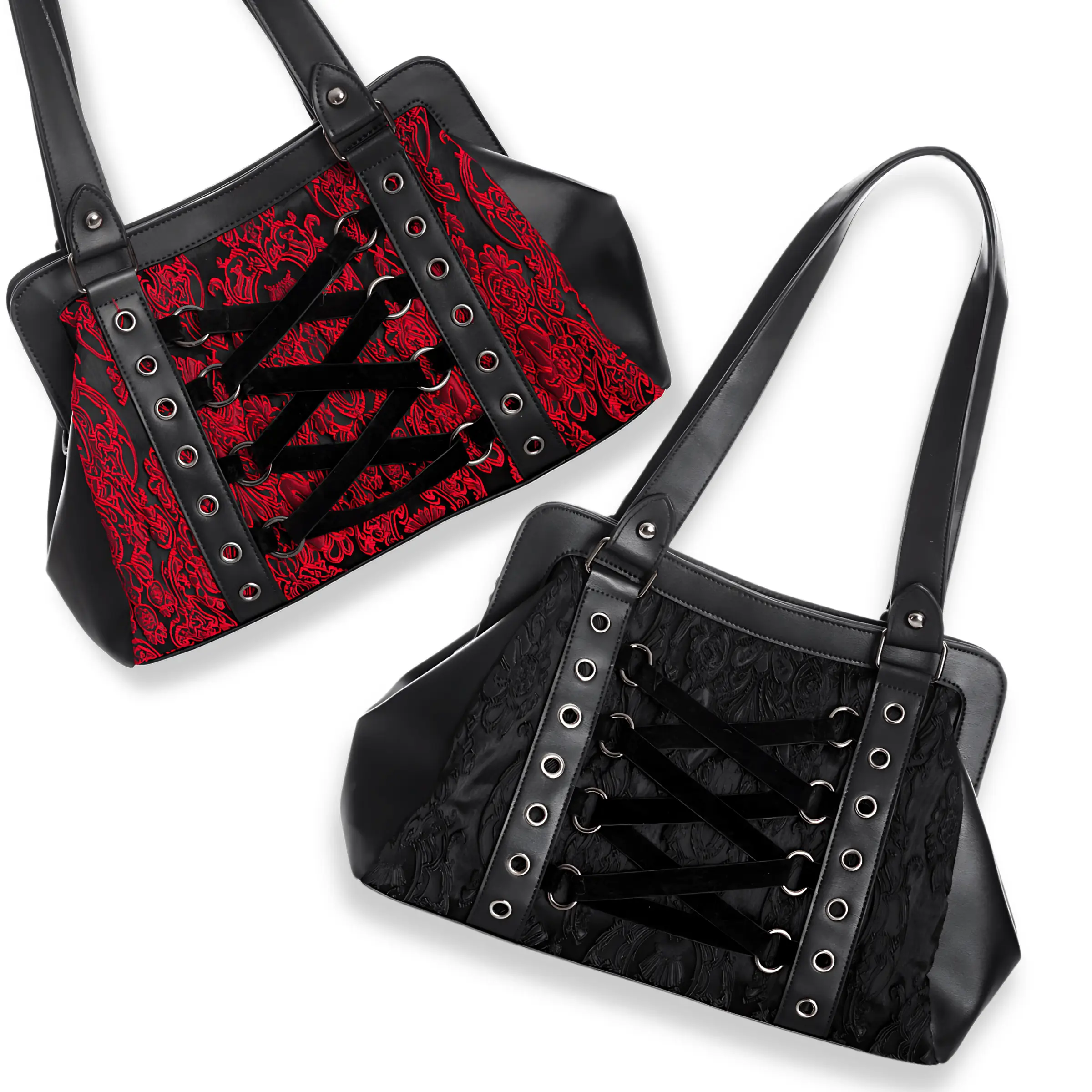 Velvet Corset Lace up Shoulder Bags