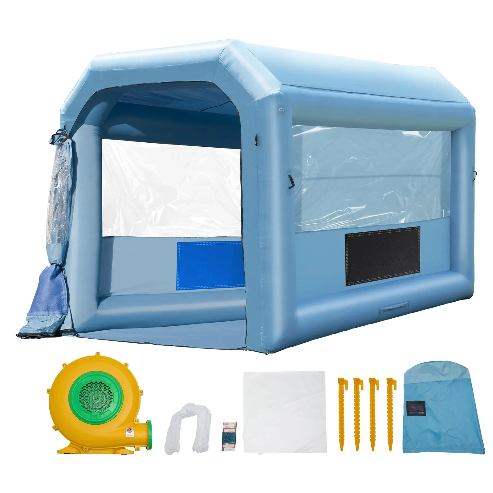 【summerfinds】VEVOR Inflatable Paint Booth, 13.1 x 9.8 x 9 ft Inflatable Spray Booth, with 750W Powerful Blower and Air Filter System, Portable Car Paint Booth for Motorcycle, Bicycle, Auto Part Painting