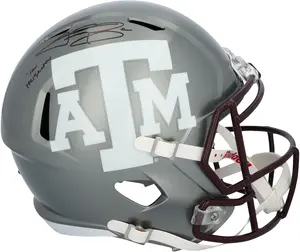 Johnny Manziel Texas A&M Aggies Autographed Riddell Flash Speed Replica Helmet with "12 Heisman" Inscription - Fanatics Authentic Certified