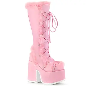 Platform  Furry Boots Many Colors