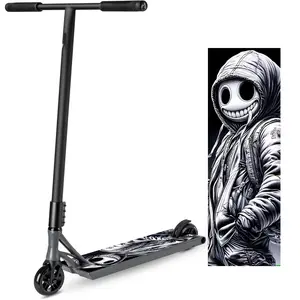 1 piece, dark wind silver and gray skull scooter sticker, scooter personalized decorative sticker, high-quality PVC material sticker scooter sticker/scooter body personalized sticker set, suitable for scooter/portable folding scooter//city scooter,