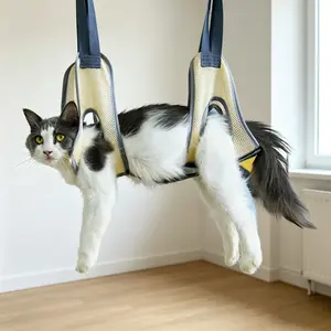Adjustable Pet Grooming Hammock for Cats and Small Dogs, Grooming Accessories, Anti-Slip Design, Ideal for Bathing and Nail Trimming, 1pc Mesh Pet Bed