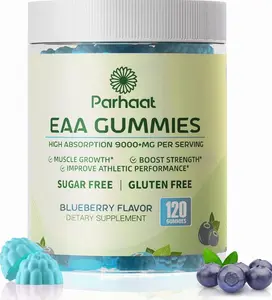 EAA Gummies 120 Gummies (Pineapple), Essential Amino Acids - All 9 Essential Aminos (EAA) and All Branched-Chain Aminos (BCAAs), Non-GMO, Gluten Free, Vegetarian Friendly