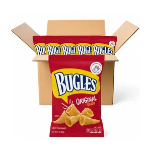 Crunchy Bugles Corn Puffed Snacks - 3 oz Bags, Pack of 6