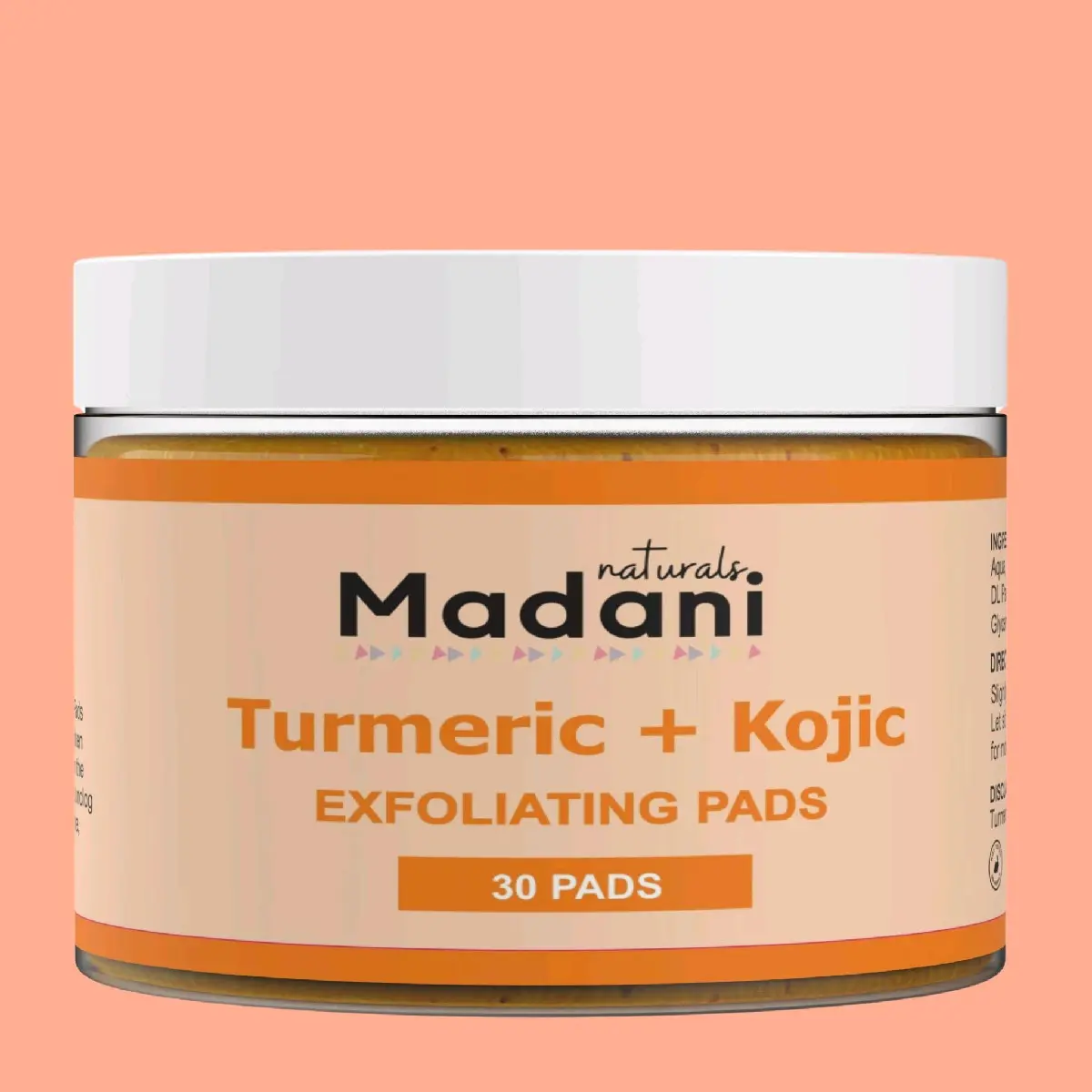 Turmeric + Kojic Exfoliating Cleansing Pads for Uneven Skintone, Unclog Pores & Facial Deep Cleansing Skincare Acne Antibacterial Radiant Skin Repair Cleanser
