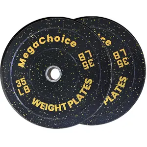 Rubber Bumper Weights Plates Set,2 In Barbell Plates,2x35LB Barbell Weights for Strength Training Weightlifting