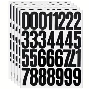 5 Sheets/150pcs 2in 0-9 Waterproof Number Stickers, Durable Adhesive Labels for Mailbox Door Numbers, Office School Home Use Decorative Tags, Self Adhesive Stickers