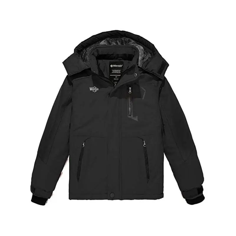 Kids' Fleece Ski Jacket Waterproof Raincoats Hooded Winter Outwear Kids' Fleece Ski Jacket Waterproof Raincoats Hooded Winter Outwear