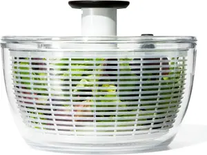 Good Grips Salad Spinner | Lettuce Spinner | Fruit Washer | Fruit Washing Bowl with Strainer | Vegetable Cleaner | Salad Cleaner | Lettuce Washer | 6.22 Quart Capacity