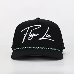 Cursive Logo Rope Hat - Black