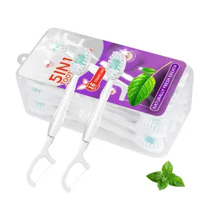 Disposable Toothbrush Set, 16pcs/box Single Item Pack Portable Travel Toothbrush with Toothpaste & Floss, Oral Hygiene Kit for Home & Travel