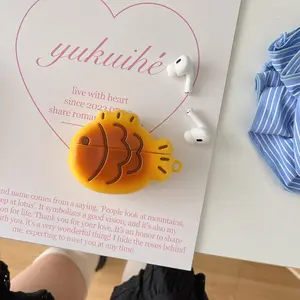 1 Piece Tuna Fish Earphone Case, Durable Drop-Proof Silicone Earphone Cover for Apple Wireless Bluetooth Earphones, Compatible with AirPods 1/2/3/4/pro/pro2/pro3