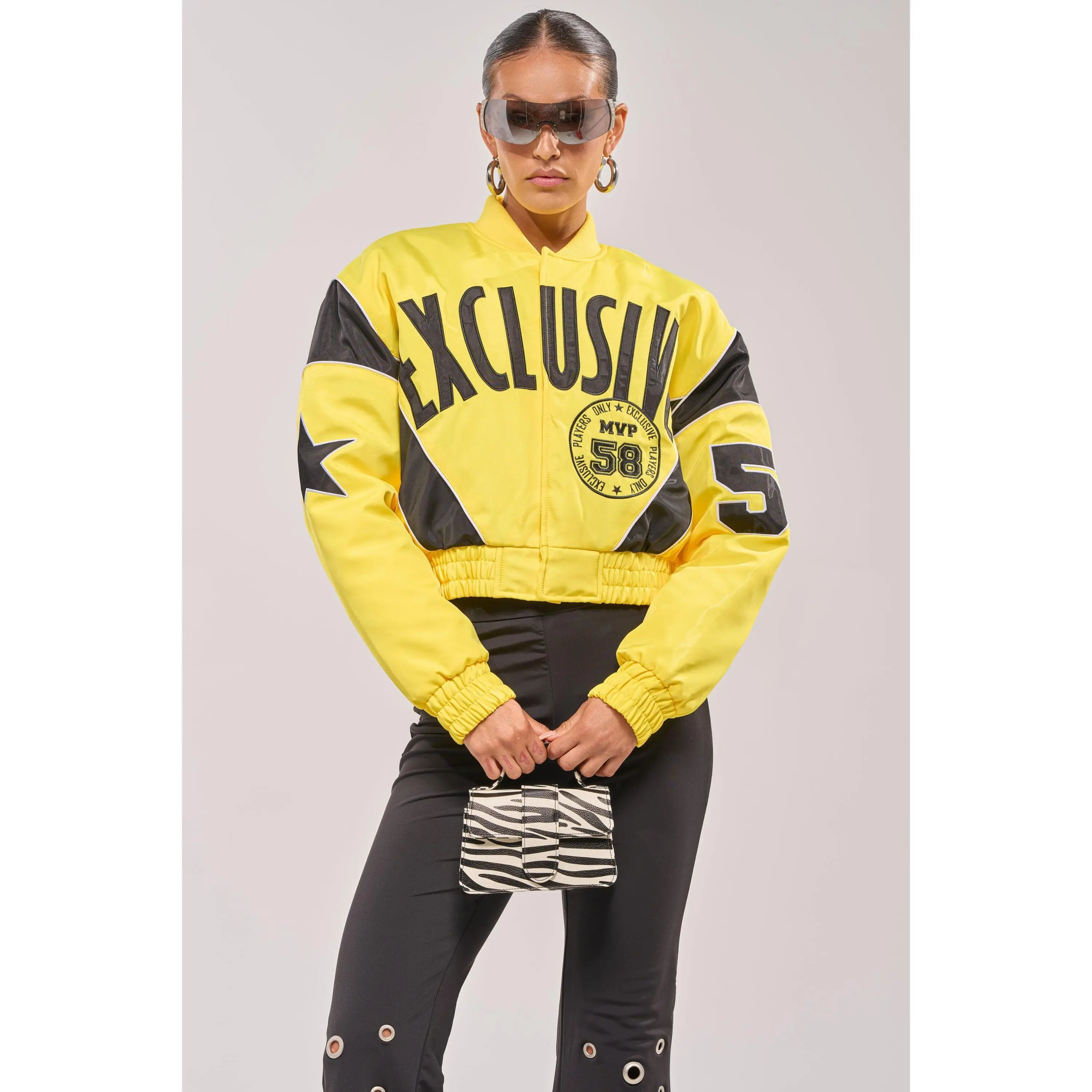 BILLIE EMBROIDERED NYLON BOMBER