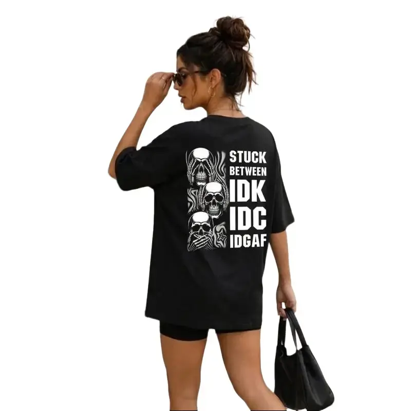 Stuck Between IDK IDC IDGAF Tshirt, Hoodie, Sweatshirt, Aesthetic Tatoo Outfits, Streetwear Style, Retro Vintage Y2k Women Graphic Tees