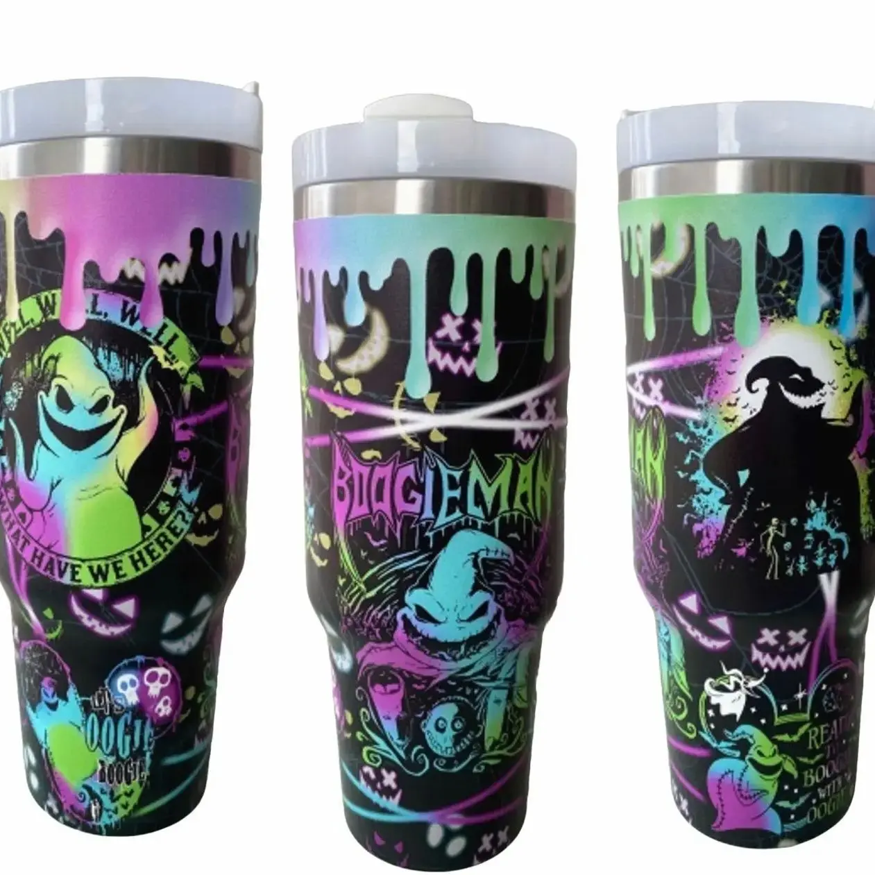 Oogie Boogie Custom Quencher 30oz or 40oz Stainless Steel Tumbler CP With Handle