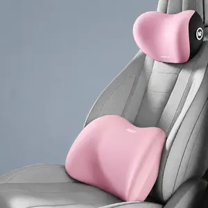 Memory Foam Car Headrest Neck Pillow with Lumbar Support, Adjustable Strap, Removable Cover, Universal Fit for Driving, Automotive Interior Seat Accessory,Summervibes